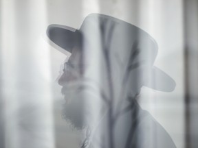 A member of the ultra-orthodox Jewish sect Lev Tahor in Ste-Agathe-des-Monts in 2013.