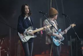 Hannah Merrick and Craig Whittle of Liverpool band King Hannah on Day 1 of the Osheaga festival at Parc Jean-Drapeau in Montreal Friday, July 29, 2022.