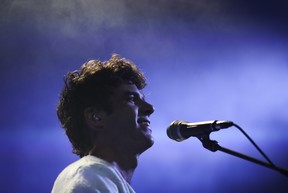 Montreal artist Geoffroy performs  on Day 2 of the Osheaga festival at Parc Jean-Drapeau on July 30, 2022.