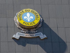 Quebec Provincial Police headquarters is seen Wednesday, April 17, 2019 in Montreal. Quebec's independent police watchdog is investigating after a man died in a police shooting Sunday evening in the province's Beauce region.