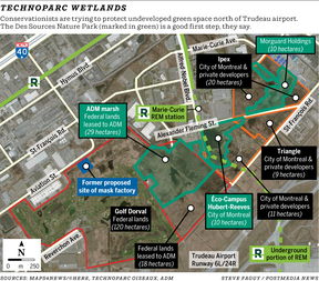 Politicians join the call for federal government to preserve Technoparc wetlands 3 technoparc map