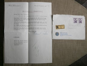 Official letter from Austrian figure-skating official Ernest Labin sent to Karel Vosátka in 1963.