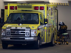 An ambulance at the CHUM hospital in Montreal on Thursday, July 21, 2022.