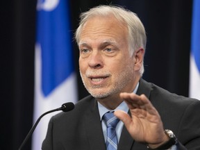 Quebec public health director Dr. Luc Boileau, seen in a file photo, says about three-quarters of Quebecers 60 and younger have contracted COVID. Among those over 60, about half have been infected.