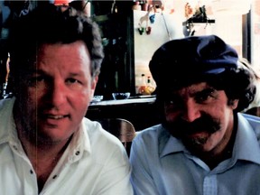 Philip Tétrault "didn’t care what other people thought of him or his poetry. He liked it and just wanted to share it," says Pierre Tétrault, left, with his brother at Les Bobards in 2005.