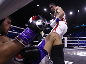 Callum Smith knocks out Mathieu Bauderlique at King Abdullah Sports City Arena, Jeddah, Saudi Arabia, on Saturday, Aug. 20, 2022.