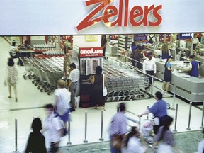 The entrance of the Zellers store in Montreal’s Alexis-Nihon plaza on July 21, 1995.