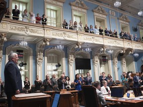 National Assembly Speaker Francois Paradis speaks at the end of the 42nd legislature, Friday, June 10, 2022 in Quebec City. After the next election, expected Oct. 3, there will be new faces and probably greater diversity, Robert Libman suggests.