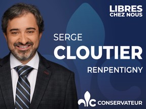 An image that appeared on the Conservative Party website and on campaign posters misspells the name of the Repentigny riding.