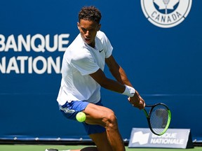Montrealer Gabriel Diallo was the only Canadian to reach the quarterfinals of the $50,000 ATP Granby Challenger event.