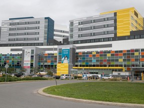 Outside picture of the MUHC (left) and Children's hospital (right) on Tuesday July 13, 2021.