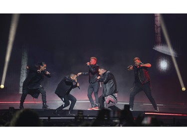 The Backstreet Boys perform in Montreal at the Bell Centre on Saturday, Sept. 3, 2022.