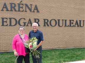 After many months of renovation work, the grand reopening of the Dorval arena took place on Aug. 27, when the city announced that the building located at 1450 Dawson Ave. will now be known as the “Edgar Rouleau Arena” in honour of the municipality’s former mayor, pictured here with his wife Monique.