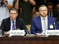 Hockey Canada president Scott Smith and chief financial officer Brian Cairo appear at the standing committee on Canadian heritage in Ottawa on Wednesday, July 27, 2022, looking into how Hockey Canada handled allegations of sexual assault and a subsequent lawsuit.