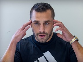 Former world champion David Lemieux speaks to the Montreal Gazette about his life after boxing in Laval on Sept. 14, 2022.