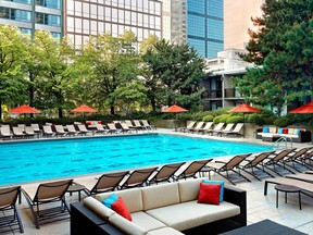 The Sheraton Center Toronto has a Waterfall Garden and an indoor-outdoor swimming pool.