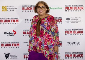 Anne-Marie Tolen Ngon, associate producer of the film Kankan, on the red carpet on opening night of the Montreal International Black Film Festival and prior to the international premiere of Matt Walkeck's Lovely Jackson, Tuesday, Sept.r 20, 2022.