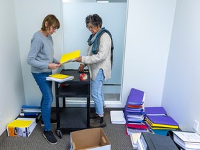 The Mental Health Pandemic's Other Toll: Montreal's Argyle Institute Closes Lisa MacMartin, left, director of the Argyle Institute, and psychologist Lise Bourke search a mountain of files.