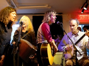 Lily Lanken, left, Anna McGarrigle, Martha Wainwright and Chaim Tannenbaum perform at Ursa to mark the release of Mountain City Four's album, on Thursday, September 22, 2022.