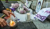 A vigil with health workers was held at Place du Canada in Montreal on Wednesday, Sept. 28, 2022  in memory of Joyce Echaquan, the Atikemekw woman who filmed herself being mocked at the Joliette Hospital as she was dying in 2020.