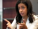 “Everywhere I go now I have people telling me that they don't feel they belong or are part of Quebec,” Quebec Liberal Leader Dominique Anglade said.  “Whether because they're an anglophone or from a different background.  I want to change that.”