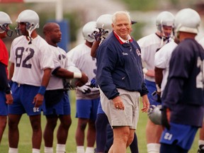 Alouettes head coach Dave Ritchie at team practice in Montreal on June 7, 1998.
