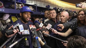 P.K. Subban talks about his Norris trophy nomination at the team's training facility in Brossard on April 29, 2015.