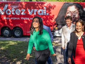 Dominique Anglade campaigns in Laval Sept. 12, 2022.