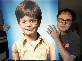 Rainn Wilson, who played Dwight on The Office, with his Grade 2 school picture.