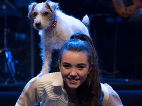 Zoe Brown and Spade in SuperDogs The Musical.