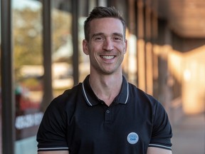 Samuel Gatien, CAQ candidate at La Pinière equestrian.