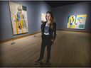 Curator Mary-Dailey Desmarais walks through the exhibition Seeing Loud: Basquiat and Music at the Montreal Museum of Fine Arts on Wednesday, October 12, 2022.