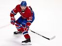 Montreal Canadiens left wing Jonathan Drouin takes part in an intersquad scrimmage in Montreal on Sept. 25, 2022.