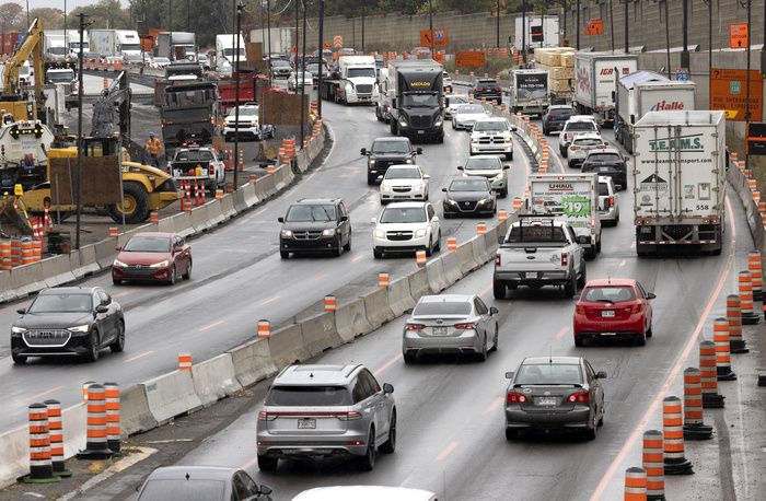 Three of six La Fontaine Tunnel lanes will close for three years, starting Oct. 31