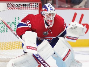 Jake Allen, who grew up in Fredericton, N.B., was in goal for the Canadiens Saturday night for the Kraft Hockeyville game against the Ottawa Senators in Bouctouche, N.B.