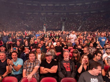 The audience watches Our Lady Peace in concert at the Bell Centre in Montreal on Wednesday Oct. 26, 2022.