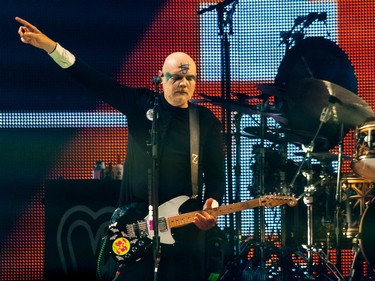 The Smashing Pumpkins lead singer William Patrick Corgan Jr. in concert at the Bell Centre in Montreal on Wednesday Oct. 26, 2022.