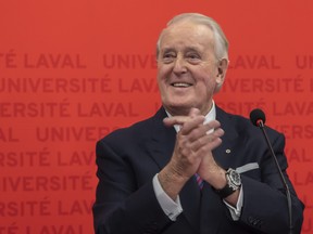The Right Honourable Brian Mulroney at the launch of the Carrefour international Brian Mulroney de l'Université Laval PHOTO SUPPLIED.