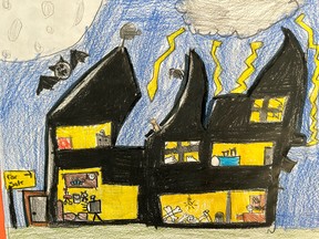 Children in Bianca Ferrara's Grade 5 class created a real-estate listing for a haunted house. Image by Leandro Cruz Vieira