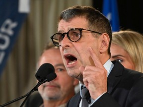 "We got roughly the same number of votes as the Liberal Party of Quebec, but they got (more than) 20 seats and we have zero," Conservative Leader Éric Duhaime told supporters in Lac-Delage.