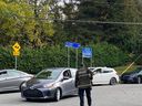 Quebec police set up roadblocks and searched cars after shootings near a resort in Estérel on Friday, Oct. 7, 2022.