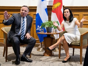 François Legault and Montreal Mayor Valerie Plante met in Montreal Sept. 13, 2022.