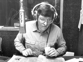 Ted Blackman at CFCF Radio in 1980.