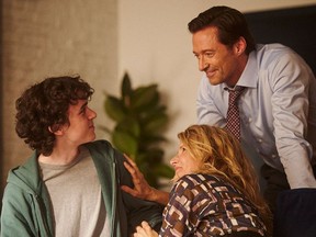 Keeping it together: Laura Dern and Hugh Jackman with Zen McGrath in The Son.