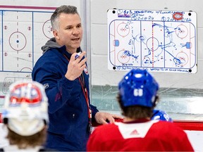 “I’ve been always fascinated by (analytics) and now I get to really dive in with it and I think it’s helped us map our routes and how we’re going to progress as a team,” Canadiens head coach Martin St. Louis says.