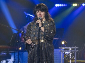 Lisa Leblanc won the Félix for pop album of the year (Chiac Disco) at Wednesday's pre-gala at MTelus.