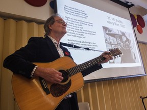 Montreal ethnomusicologist, musician, performer and teacher Craig Morrison presents his stirring Wartime Music Show at the Beaconsfield Library on Thursday, Nov. 3, 2022.