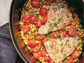 Melissa Clark’s recipe for roasted tuna comes from her cookbook Dinner in One.