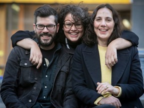 Rencontres internationales du documentaire de Montréal programming team: Hubert Sabino-Brunette, Ana Alice de Morais and Marlene Edoyan.