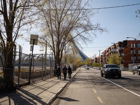 A view of the site for a new multi-use project by developer Rachel Julien at Hochelaga St. and Bennett Ave.